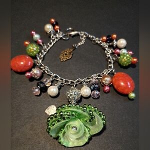 Handmade Colorful Beaded Charm Bracelet